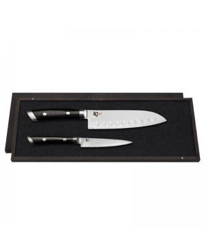 KAI SHUN KAJI SET UTILITARIO 11,5 CM + SANTOKU ALVEOLADO 16,5 CM