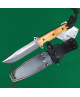 CUCHILLO FIGHTER BOWIE MANGO OLIVO 16 CM