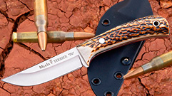 MUELA TERRIER KNIFE WITH DEER HORN HANDLES