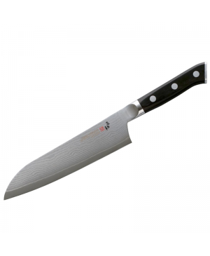 CUCHILLO MCUSTA ZANMAI SANTOKU CLASSIC BLACK DAMASCO 18CM