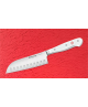 CUCHILLO CLASSIC WHITE SANTOKU ALVEOLADO 14 CM