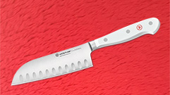 KNIFE CLASSIC WHITE SANTOKU ALVEOLADO 14 CM