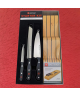 JUEGO CUCHILLOS GOURMET 3 PIEZAS + SOPORTE DE CAJÓN