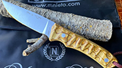 NIETO YACARÉ KNIFE VANADIUM STEEL 1.4116 NATURAL OLIVE TEXTURED SCALES