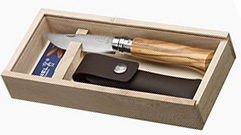 PLUMIER OPINEL Nº08 INOX OLIVA + VAINA