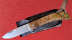 NIETO CAMPAIGN LOCKING POCKET KNIFE TUYA WOOD STEEL HANDLES BÖHLER N695