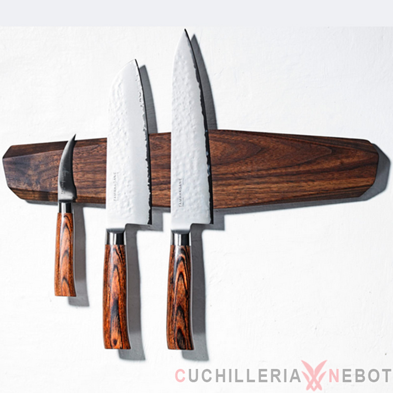 Bloque de cuchillos magnético (madera Natural), organizador de cuchillos,  soporte de tijera de cocina, goma muy