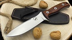 CUCHILLO SALAMANDRA ARES HOJA ACERO D2 CACHAS MADERA COCOBOLO 16CM