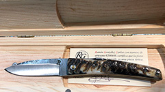 SALAMANDRA PENKNIFE RGC O2 STEEL HAND FORGED RAM HANDLE EXCLUSIVE PIECE