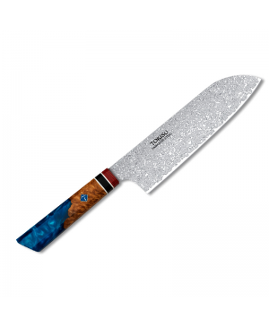 CUCHILLO TOKISU DAMASCO SANTOKU 9 CM
